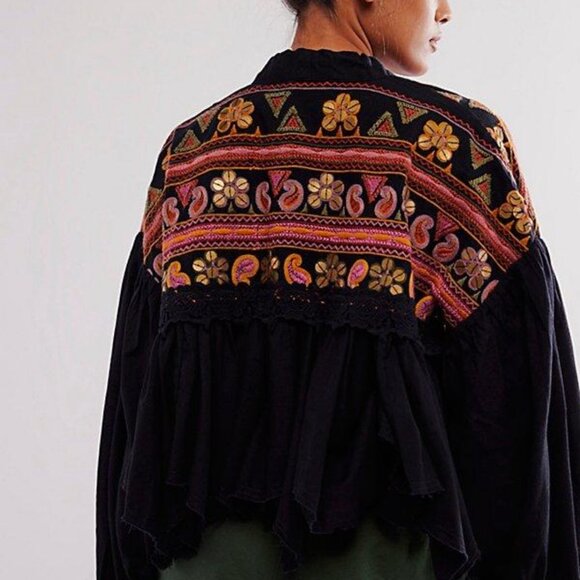 076 Free People Savannah Bed Jacket NWOT Oversized Size Small - Picture 3 of 3
